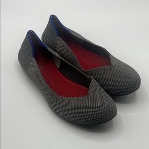 Women’s Rothy’s Grey Knit Ballet Flats with Red Insole